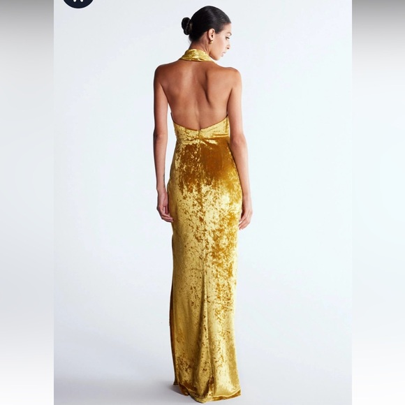 Better Days RUTH Gold Velvet Dress - Picture 2 of 4
